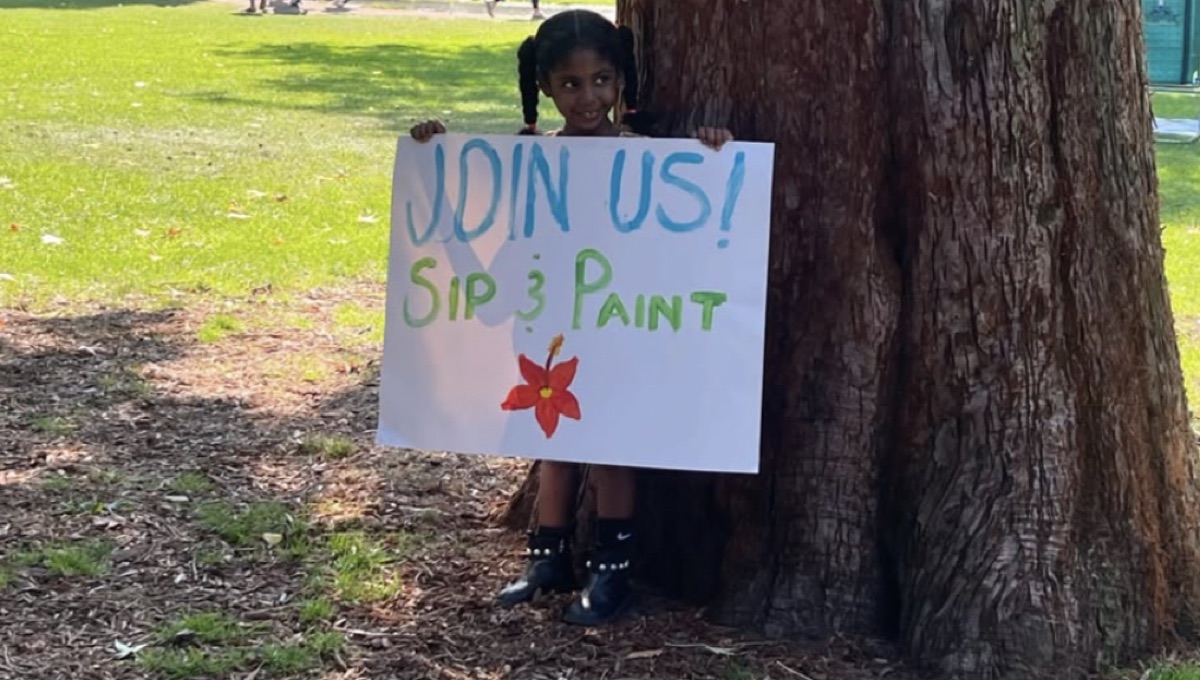 Sip and paint on Boston Common