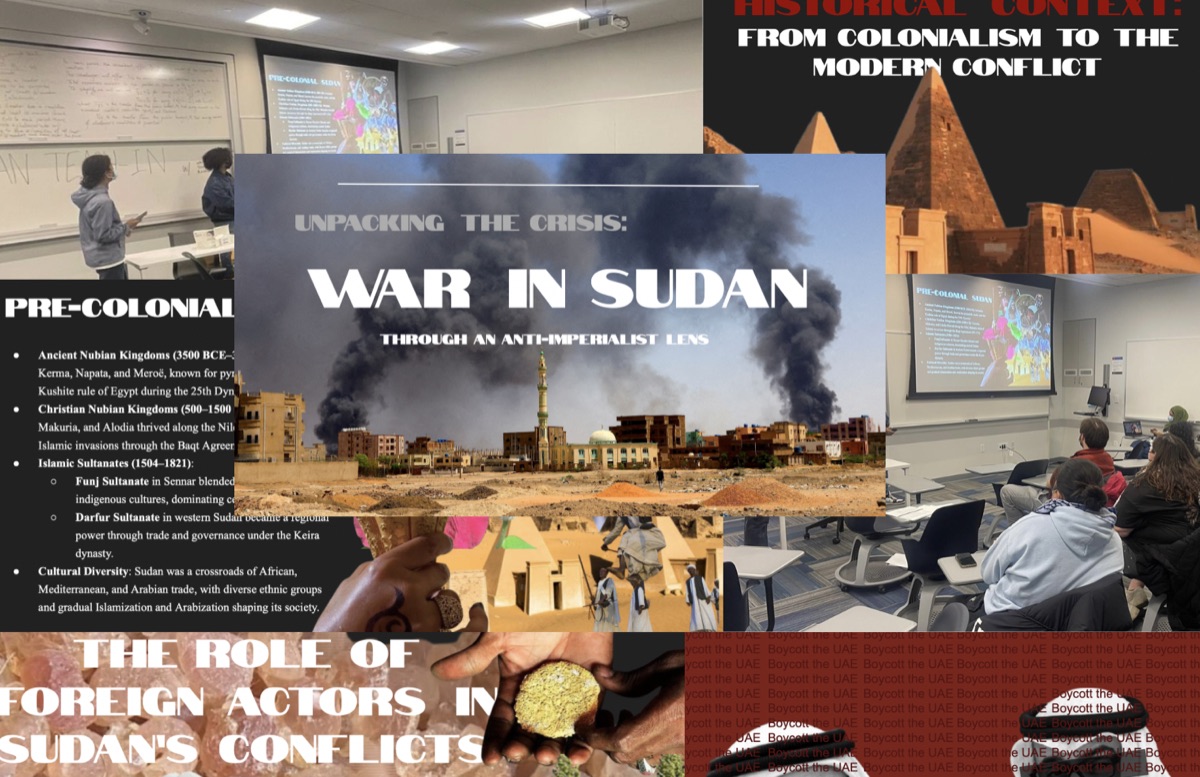 WNYA members presenting at the BU Sudan teach-in